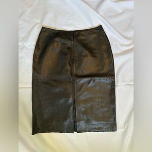 Wilson Black Leather Skirt